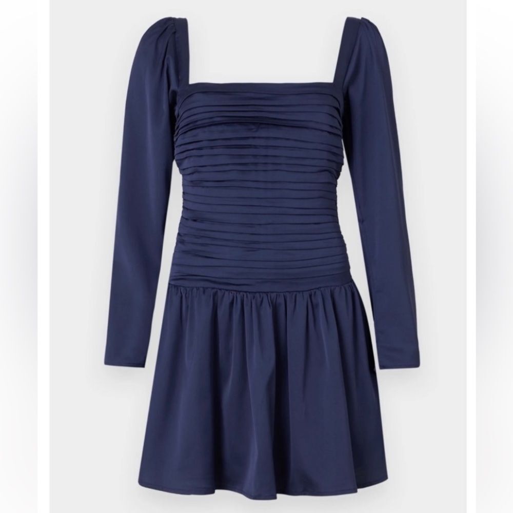 Abercrombie & Fitch Emerson Drop Waist Satin Mini Dress NWOT Cocktail Graduation